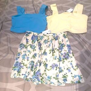 Dynamite Skirt & Crop Tops